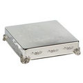 Silver Plated Square Cake Plateau/ Plate with Rose Pattern (14"x14")